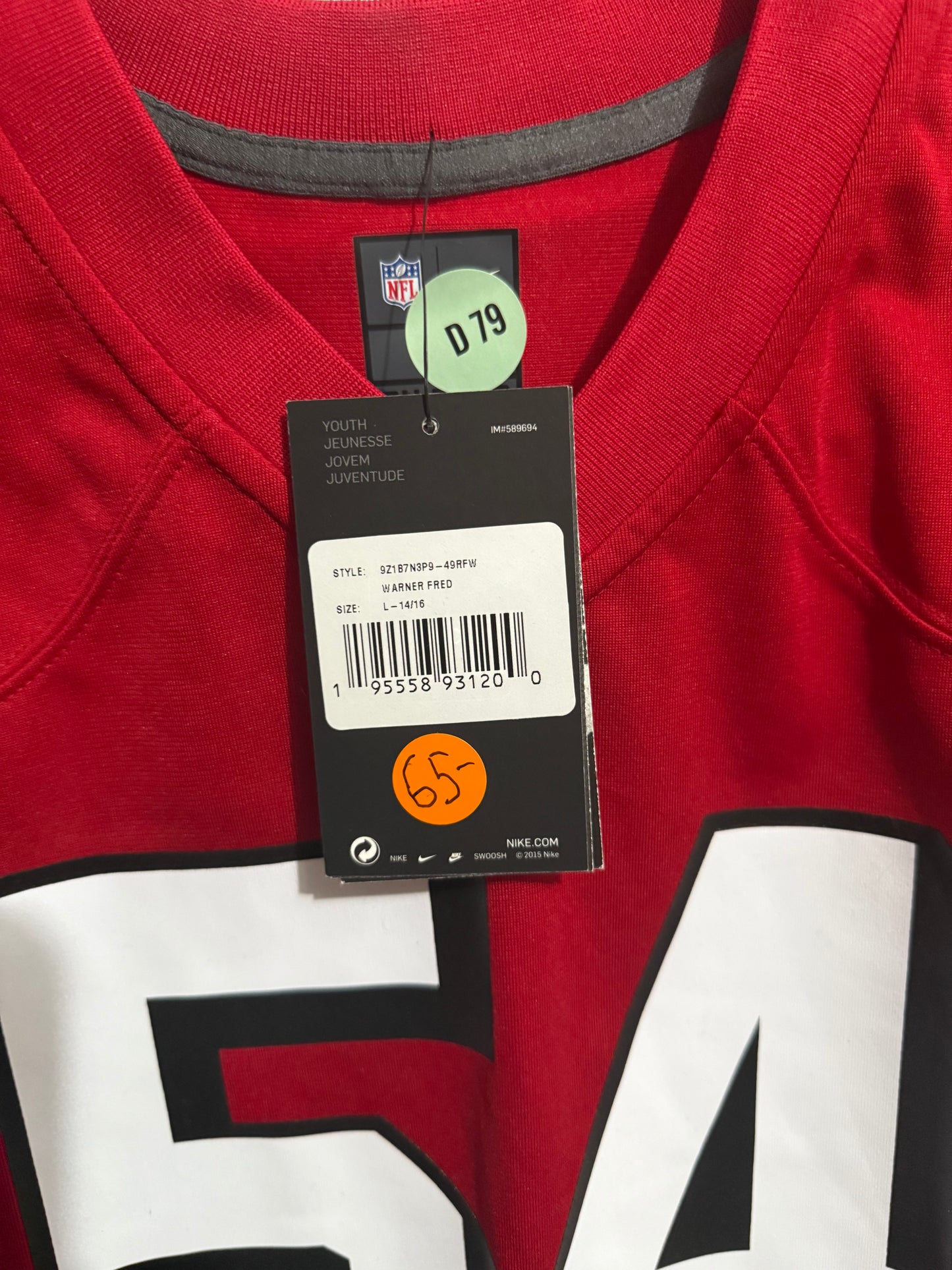 Womans Large Alt 49ers Fred Warner #54 Jersey