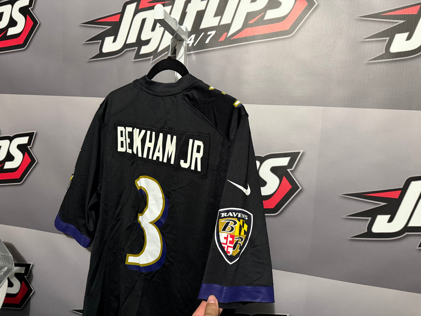 Men’s Small Baltimore Ravens #3 O. Beckham JR Jersey