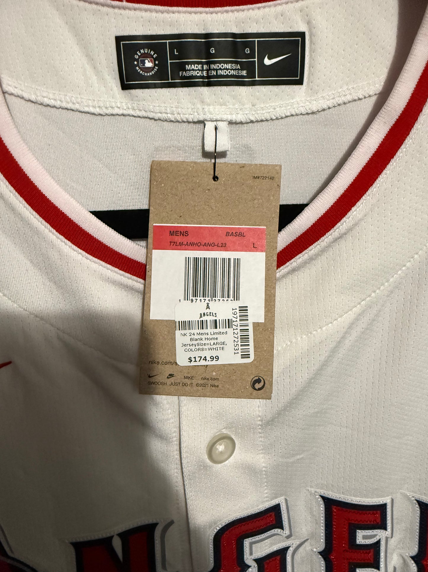 Men’s Large Anaheim Angels Jersey