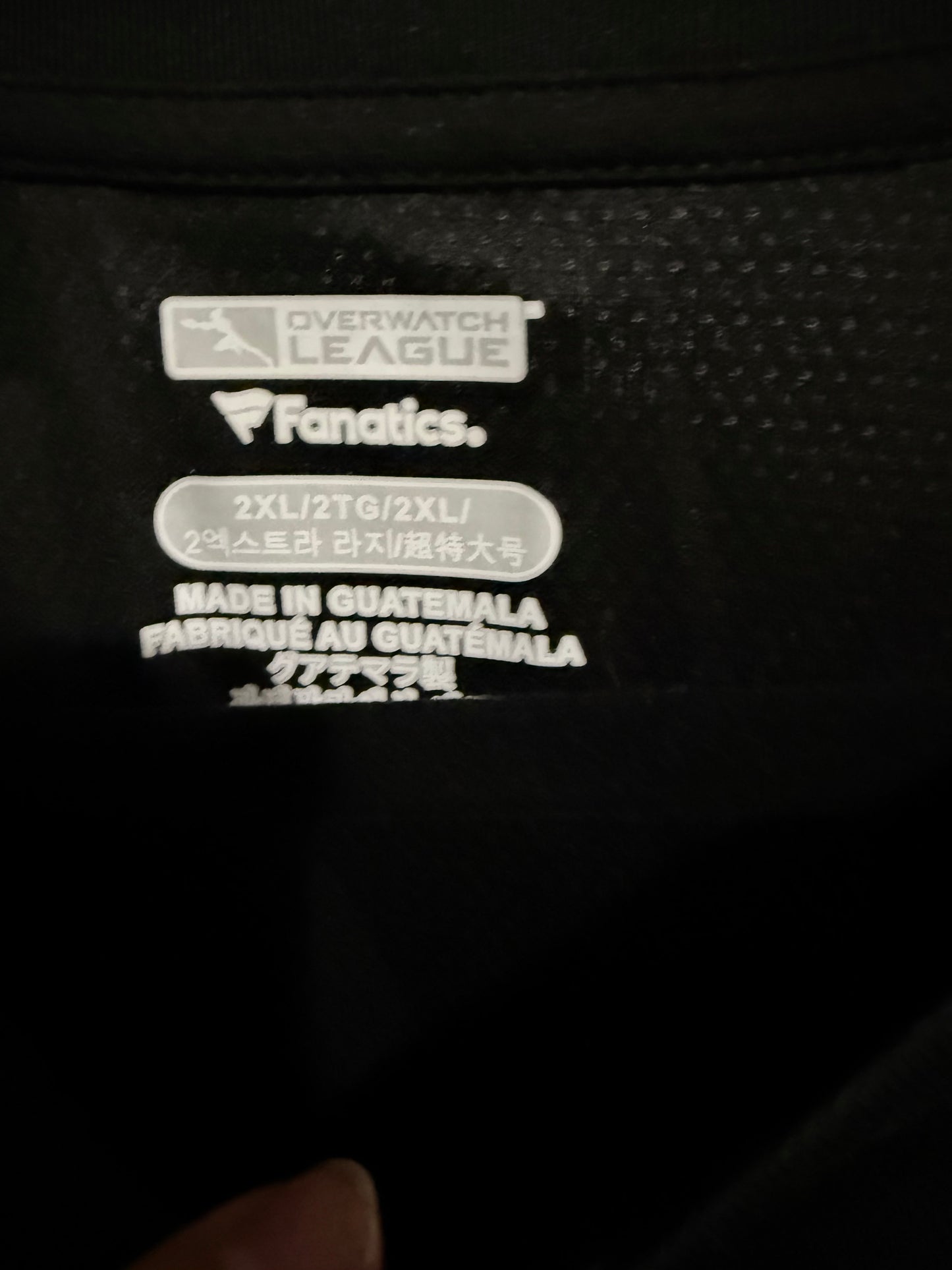 Men’s XXL Fanatics Overwatch Leage Hangzhou Jersey