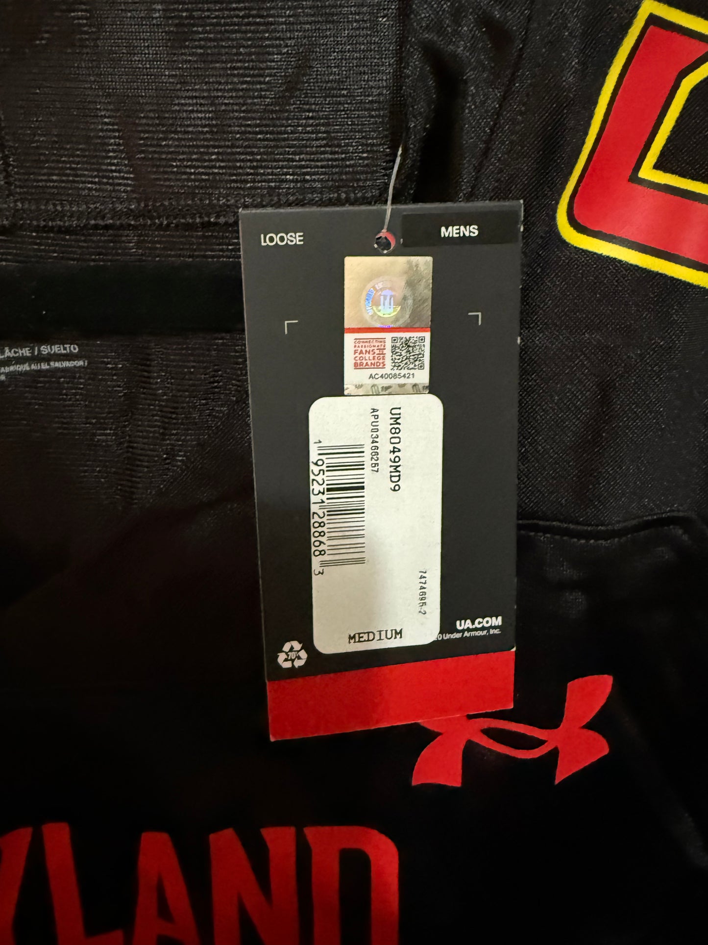 Men’s Medium Maryland #69 Murray Jersey