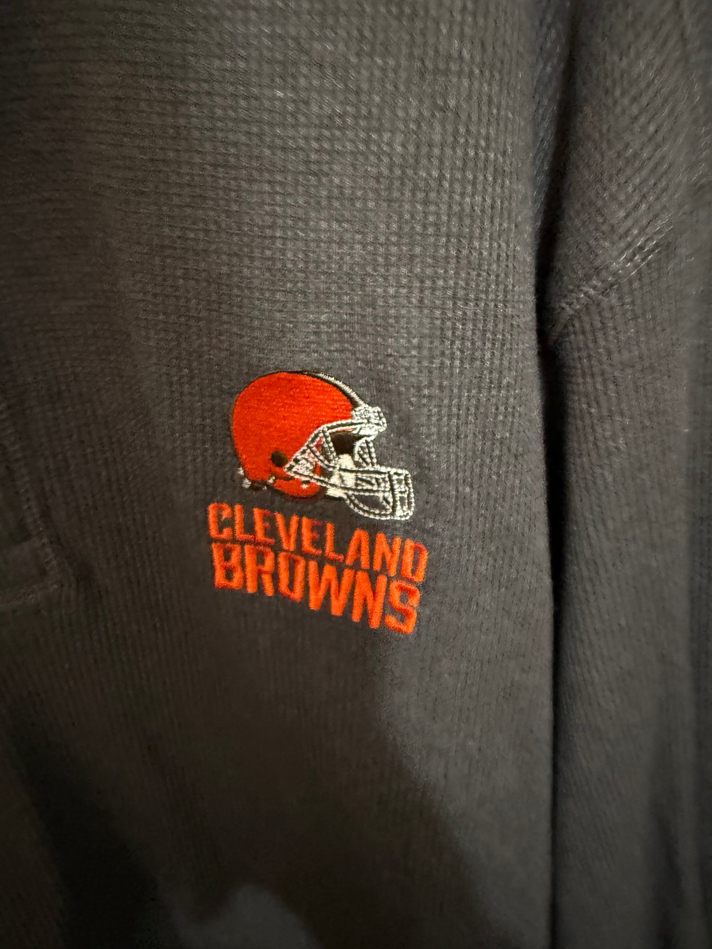 Men’s 3XL Cleveland Browns Thermal button 1/4 button up