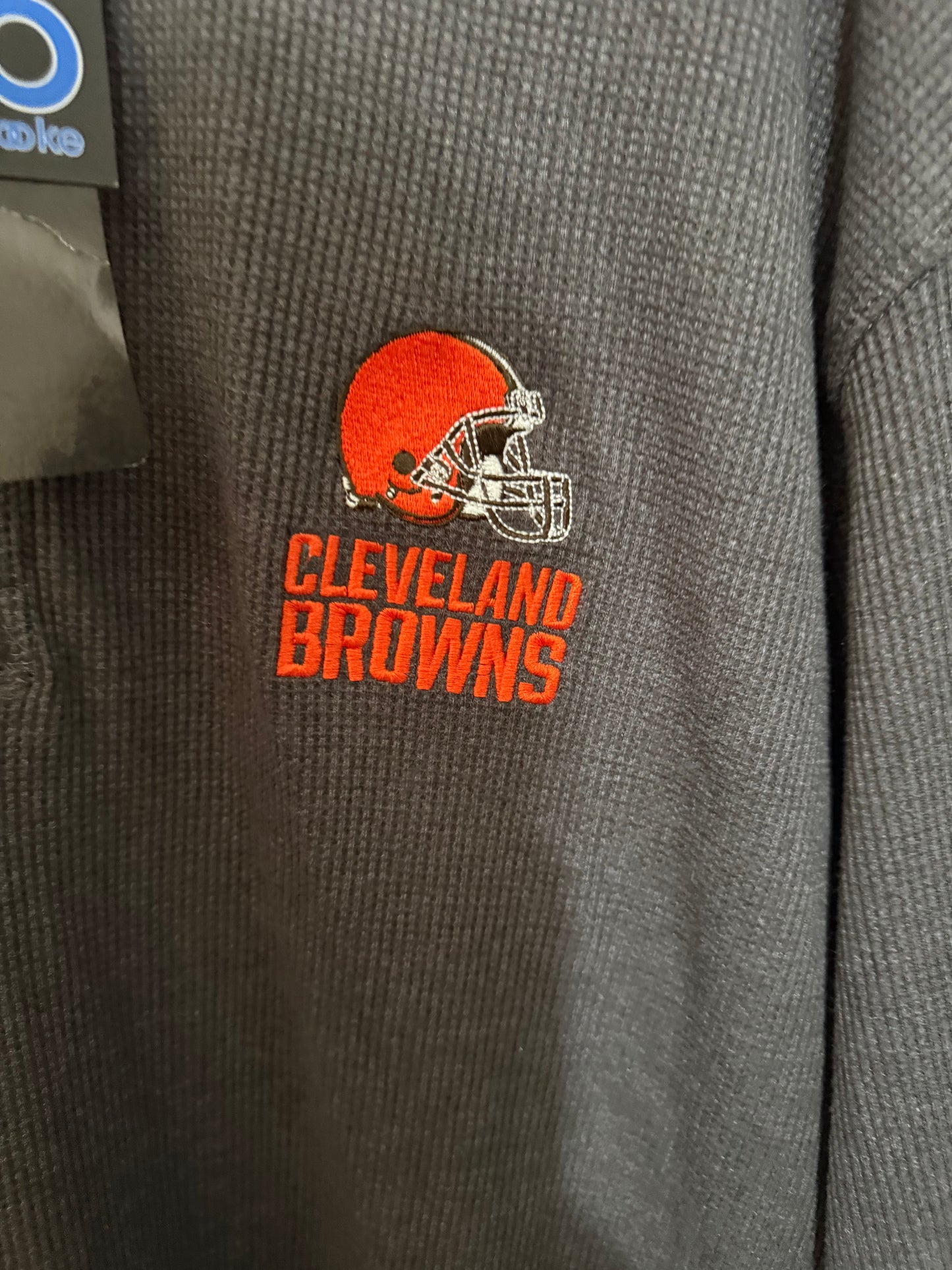 Men’s 3XL Cleveland Browns Thermal button 1/4 button up