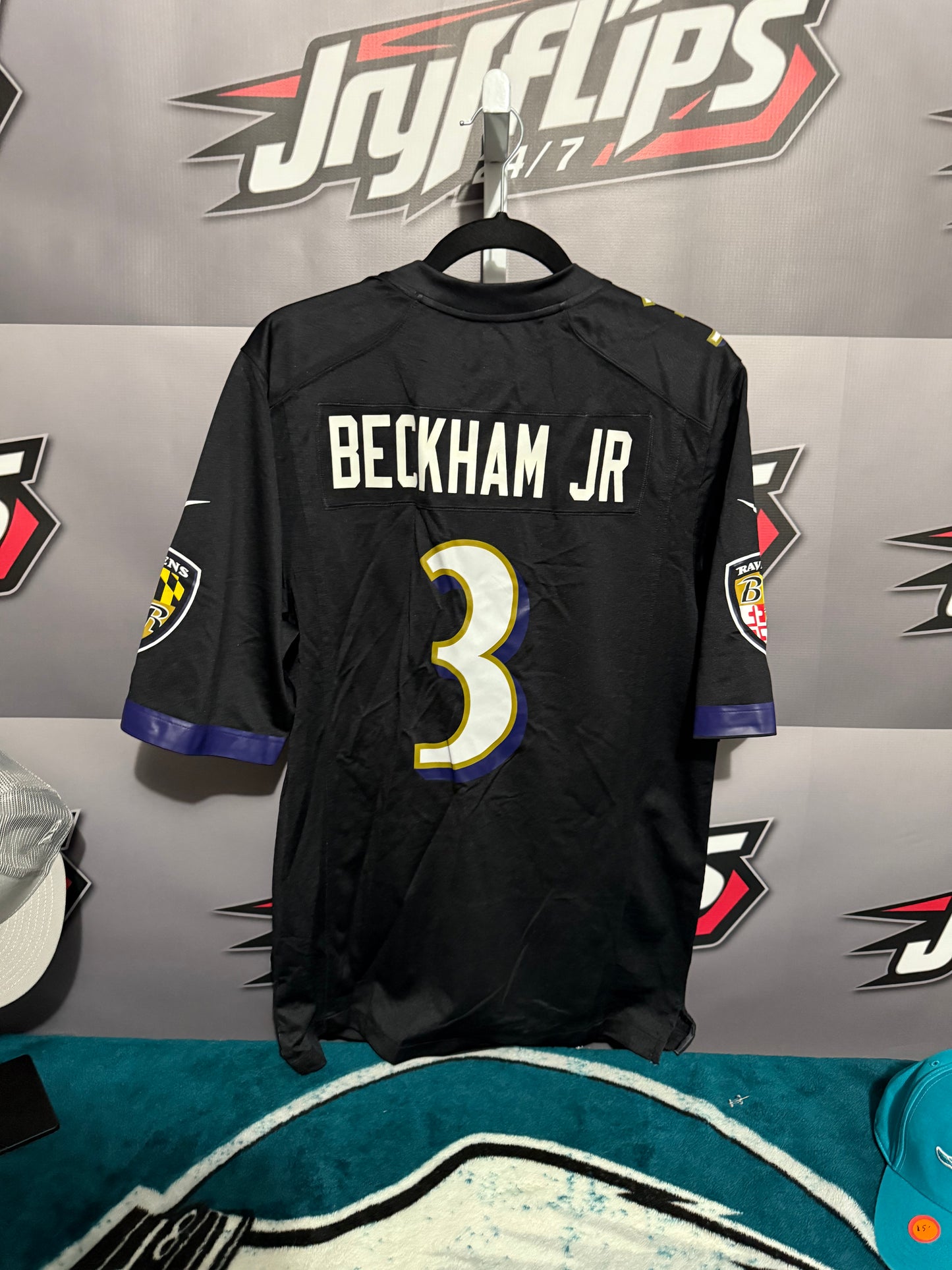Men’s Small Baltimore Ravens #3 O. Beckham JR Jersey